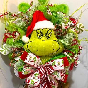 Grinch Christmas Wreath,Christmas Wreath,Grinch decor,Grinch